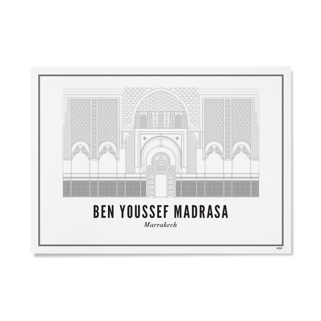 Poster von Marrakesh - Ben Youssef Madrasa | WIJCK.